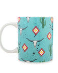 Sippin’ In The South Ceramic Mug In Cactus Geometry