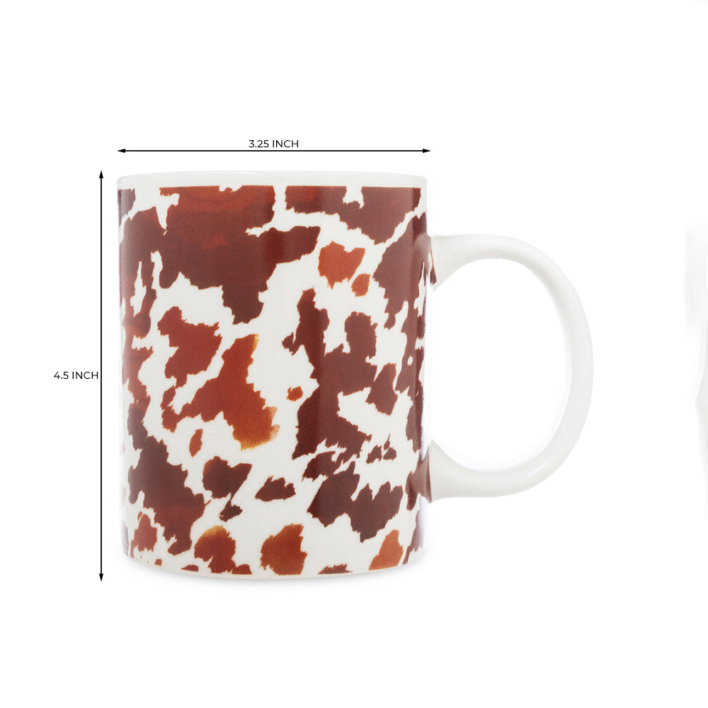 Sippin’ In The South Ceramic Mug In Brown Leapard Print