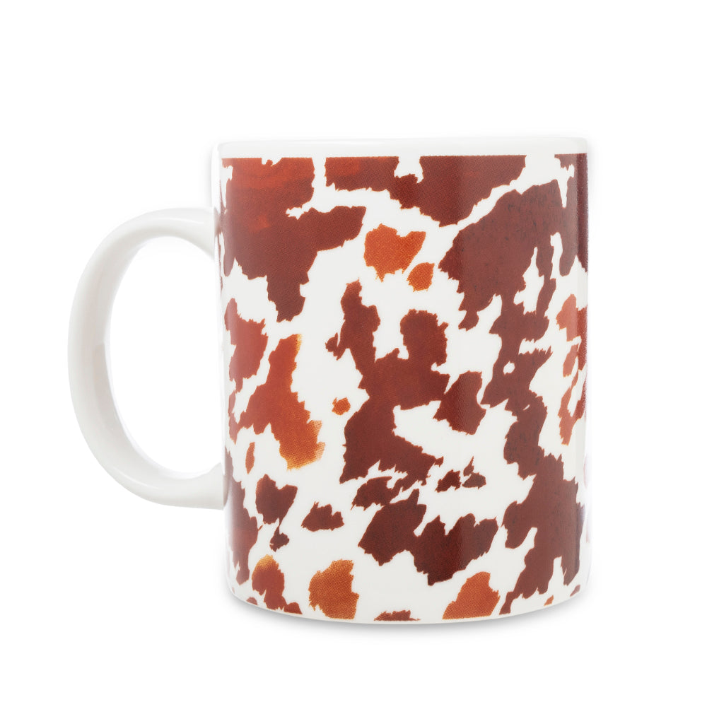 Sippin’ In The South Ceramic Mug In Brown Leapard Print