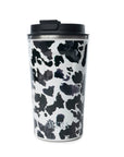 Western Trail Brew Stainless Steel Mug In Black Leopard Print