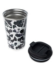 Western Trail Brew Stainless Steel Mug In Black Leopard Print