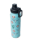 Moo & Bloom Stainless Steel Water Bottle In Cactus Geometry