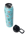 Moo & Bloom Stainless Steel Water Bottle In Cactus Geometry