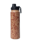 Moo & Bloom Stainless Steel Water Bottle In Brown Baroque