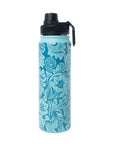 Moo & Bloom Stainless Steel Water Bottle In Turquoise