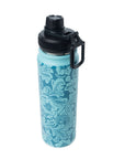 Moo & Bloom Stainless Steel Water Bottle In Turquoise