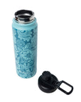 Moo & Bloom Stainless Steel Water Bottle In Turquoise