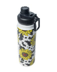 Moo & Bloom Stainless Steel Water Bottle In Sunflower Yellow