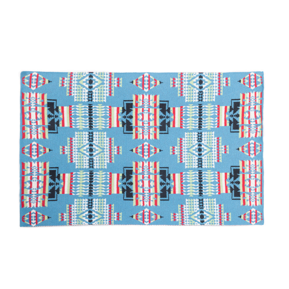 Mesa Mirage Knitted Cotton Kitchen Towel '' Set Of 2 '' In Aztec Blue