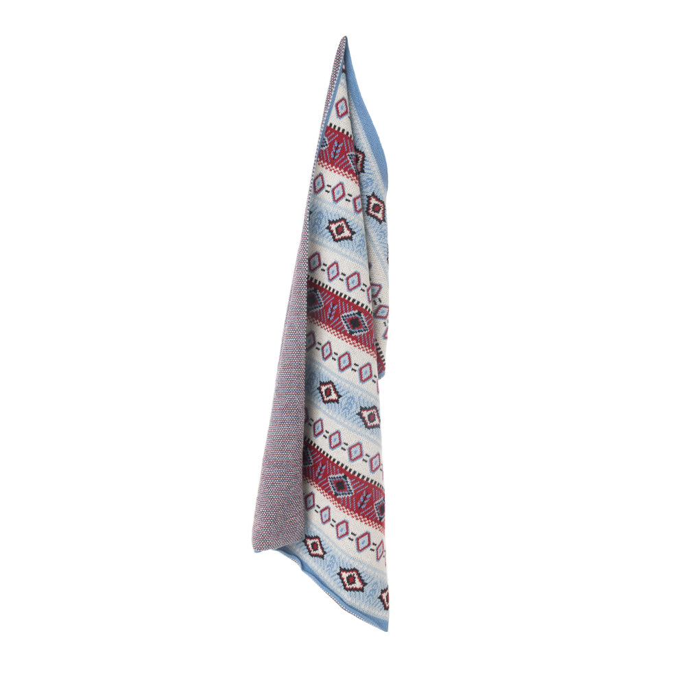 Navajo Nights Knitted Cotton Kitchen Towel '' Set Of 2 '' In Mesa Red