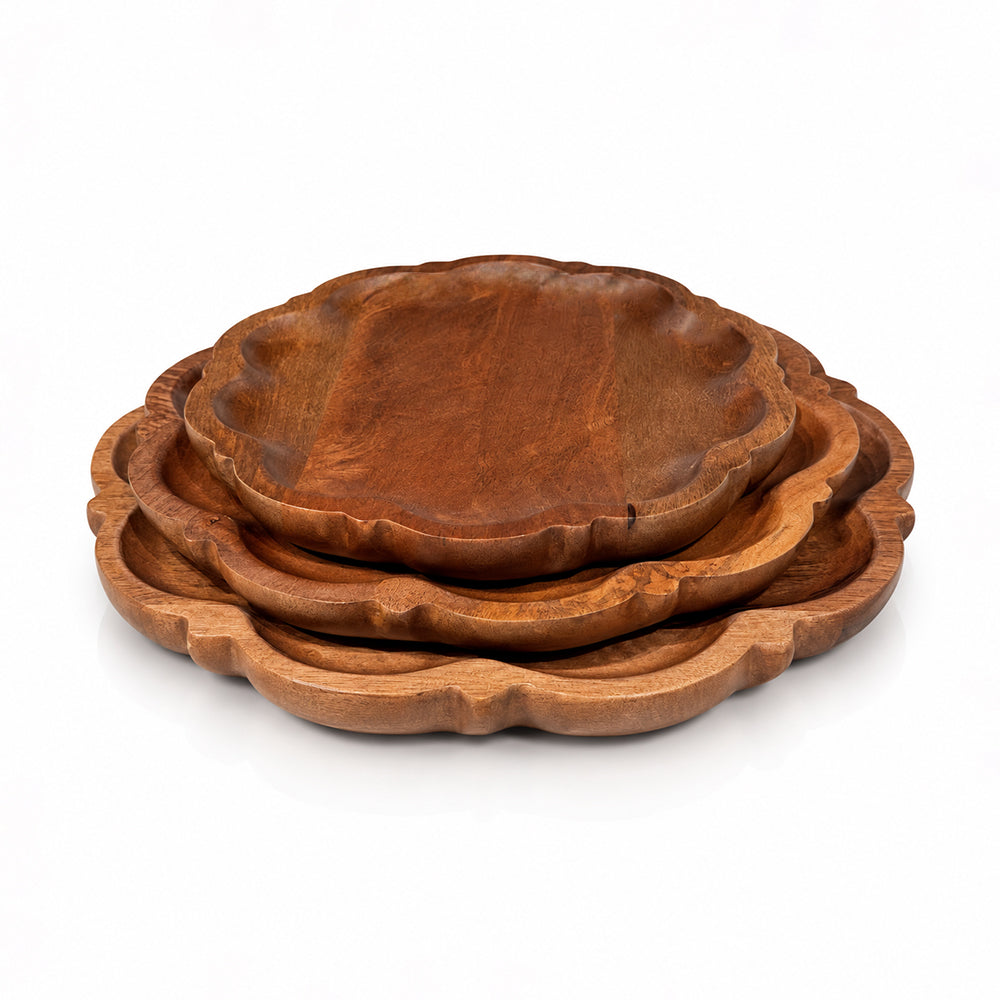 Grove Mango Wood Plate Set of 3