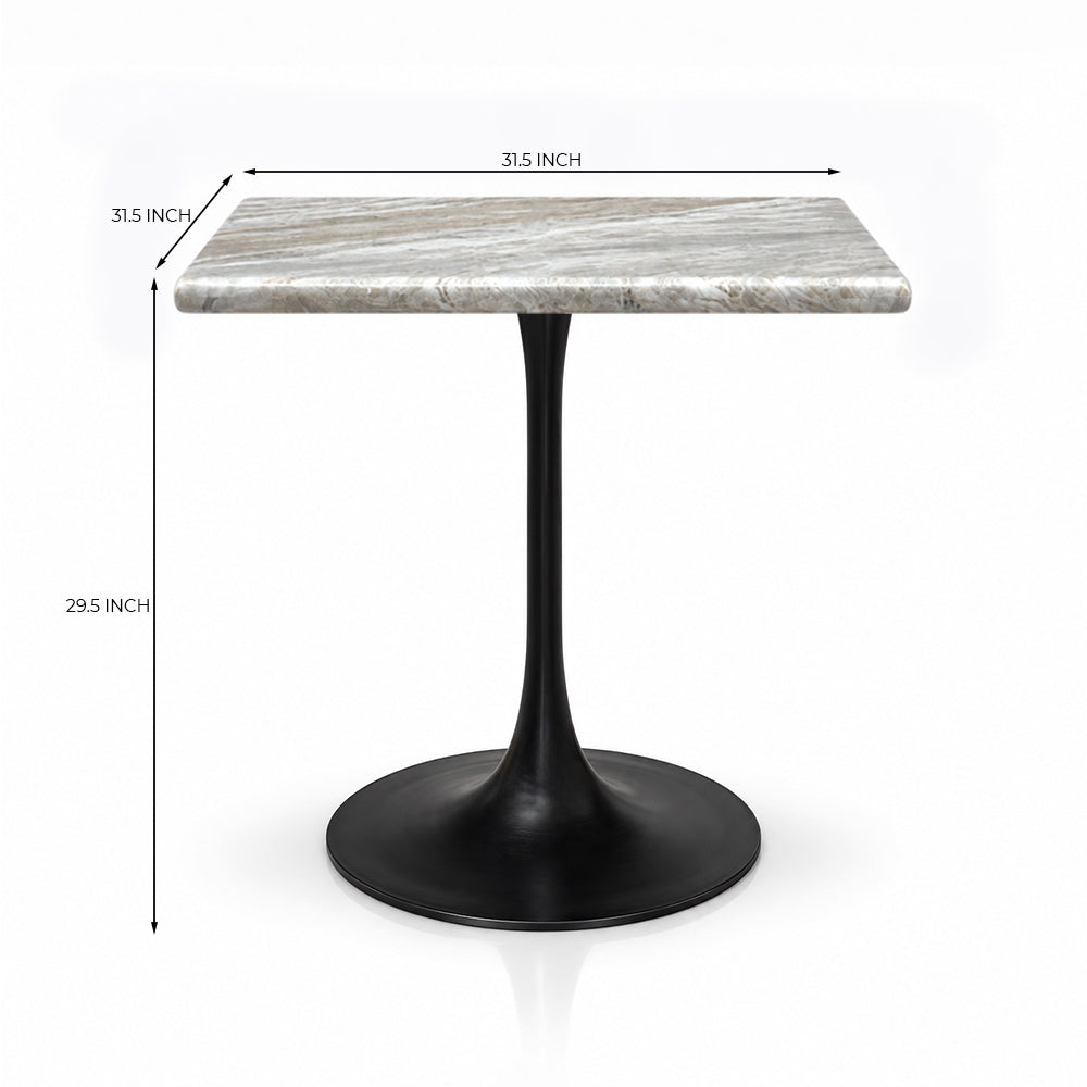 Maren Sawar Marble Restaurant Table - Large