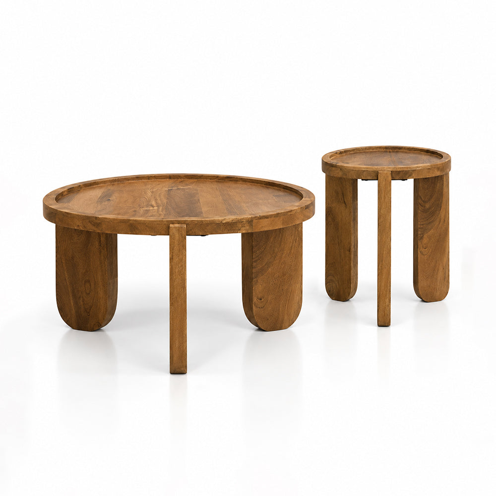 Finch Mango Wood Coffee Table Set of 2