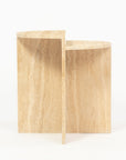 Travertine Marble Vyine Accent Table