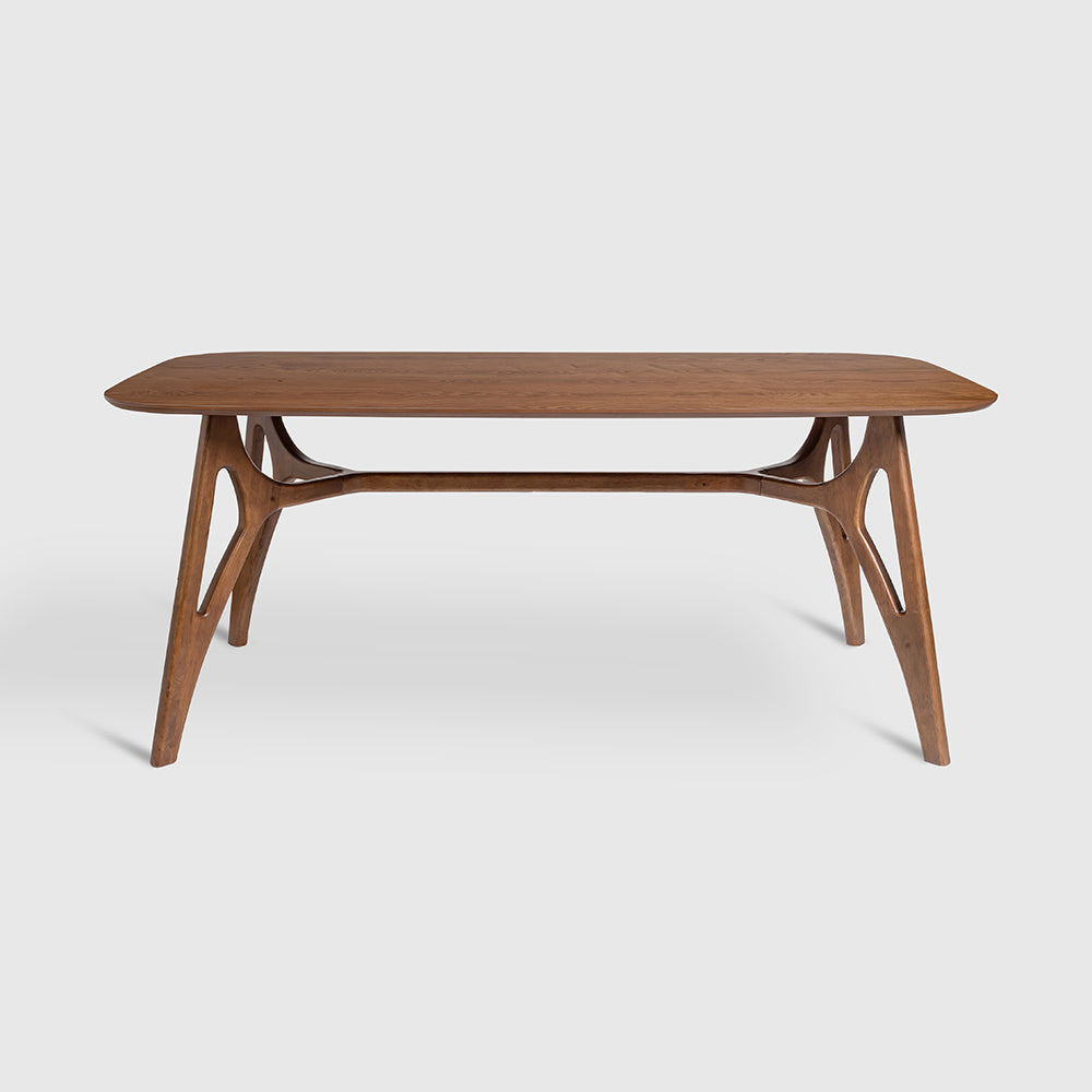 Olivia Judd 6 Seater Dining Table - Dark Walnut