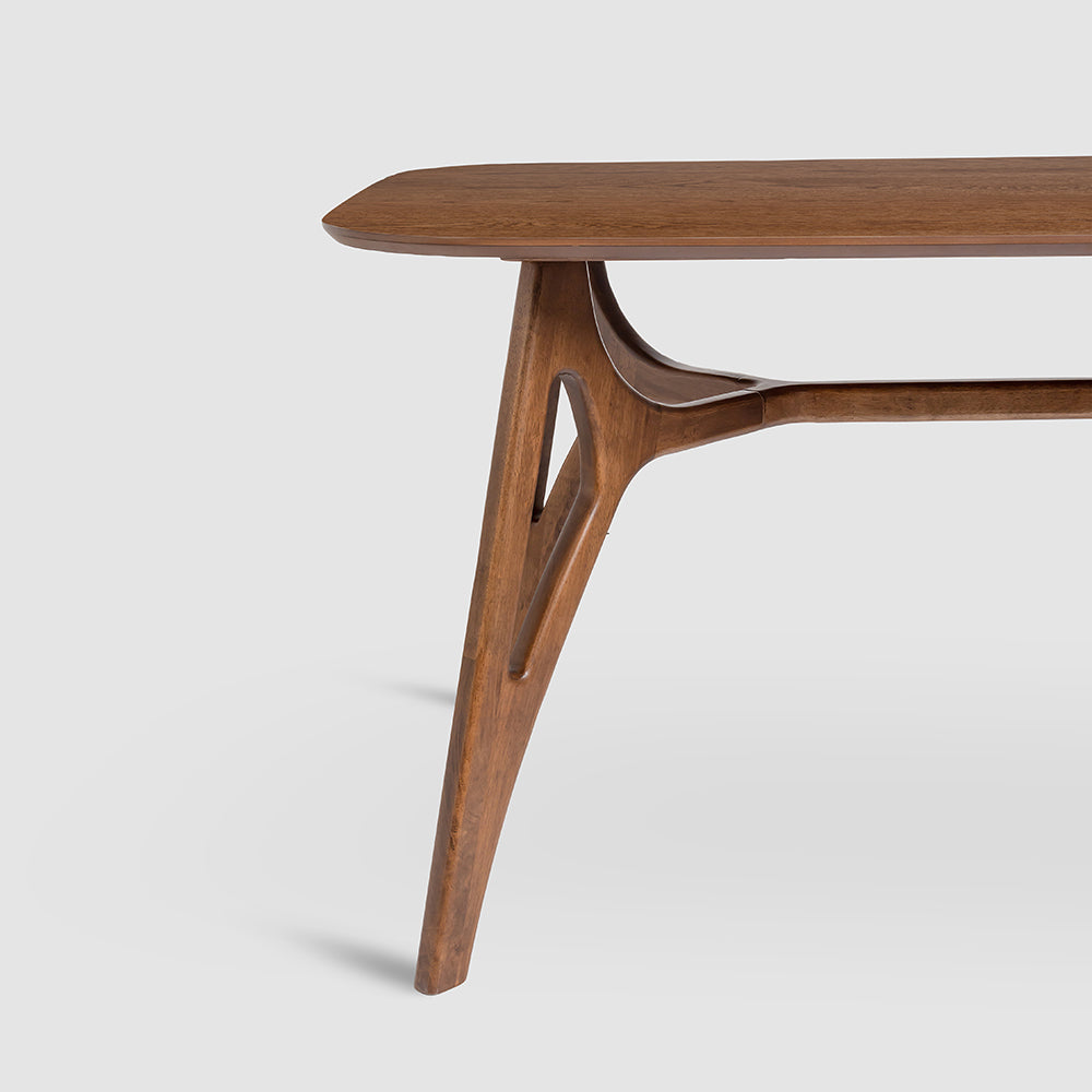 Olivia Judd 6 Seater Dining Table - Dark Walnut