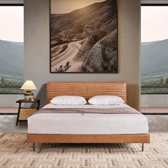 Sable Leather Bed