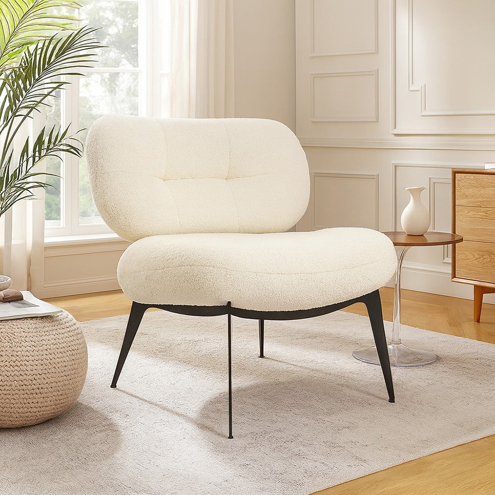 Sherdil Boucle Chair - White