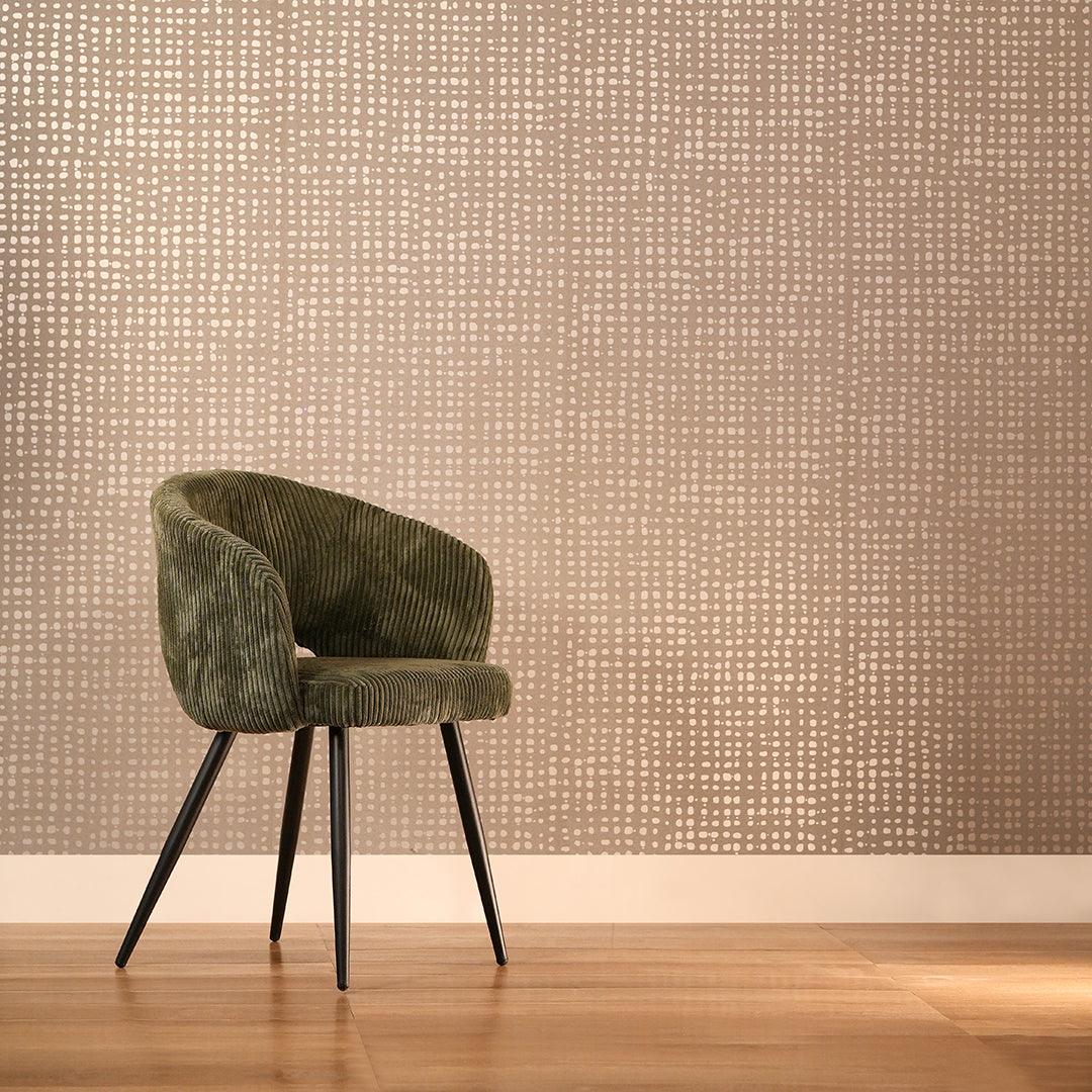 Iron Leaf Dining  Chair - Olive Green