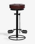 Merelise Bloom Leather Bar Chair