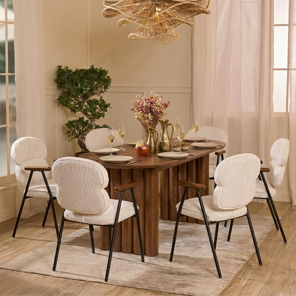 Acquis Parawood 6 Seater Dining Table-6 seater (6)