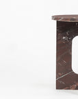 Red Marble Disclo Accent Table