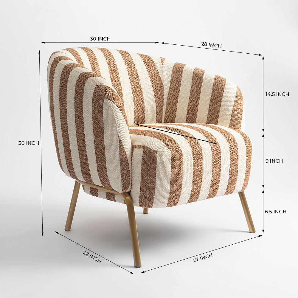 Cherry Stripped Armchair