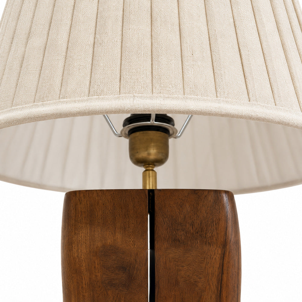 Elwood Acacia Wood Floor Lamp with Metal