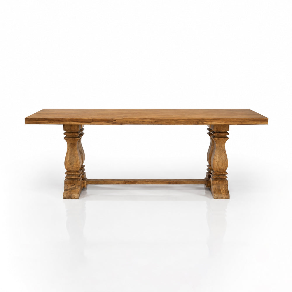 Regent 6 Seater Rectangular Wooden Dining Table - Large