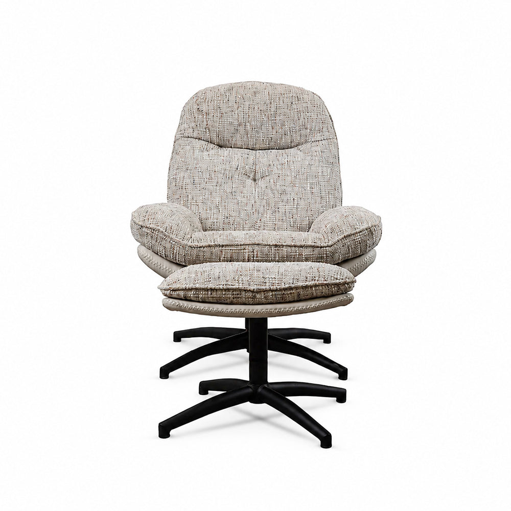 Nimbus Boucle Chair with ottoman