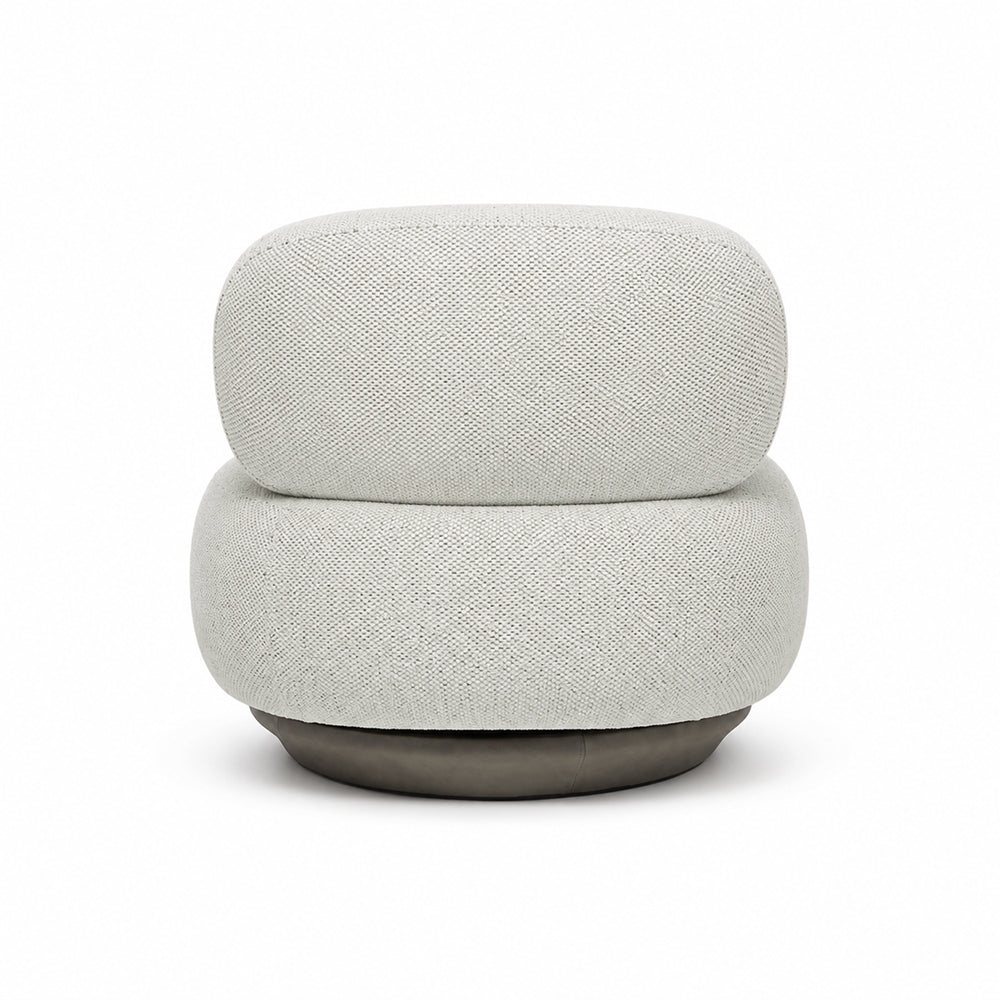 Krystal Boucle Swivel Lounge Chair