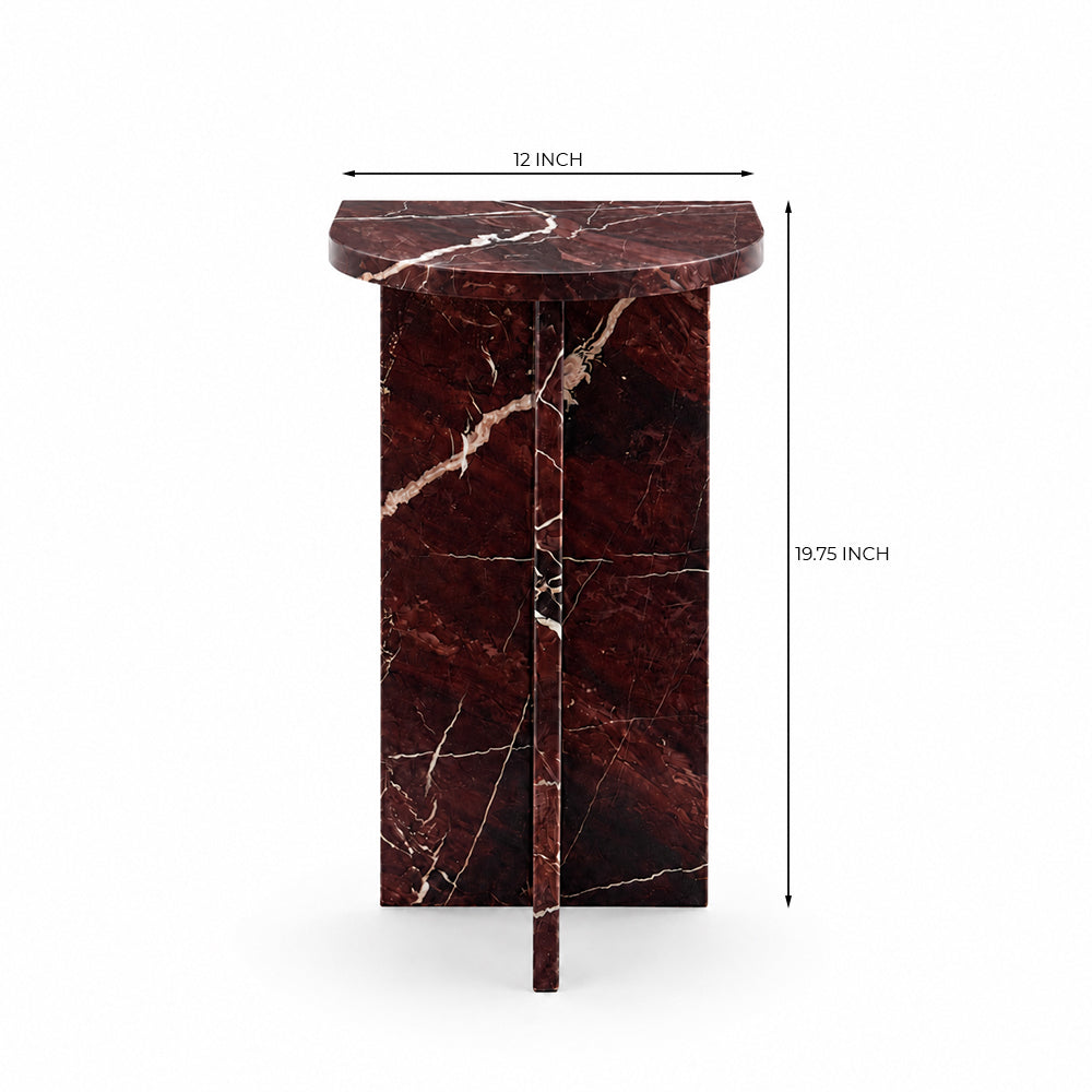 Maroon Vein Accent Table