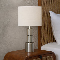 Dark Gleam Table Lamp - Nickel