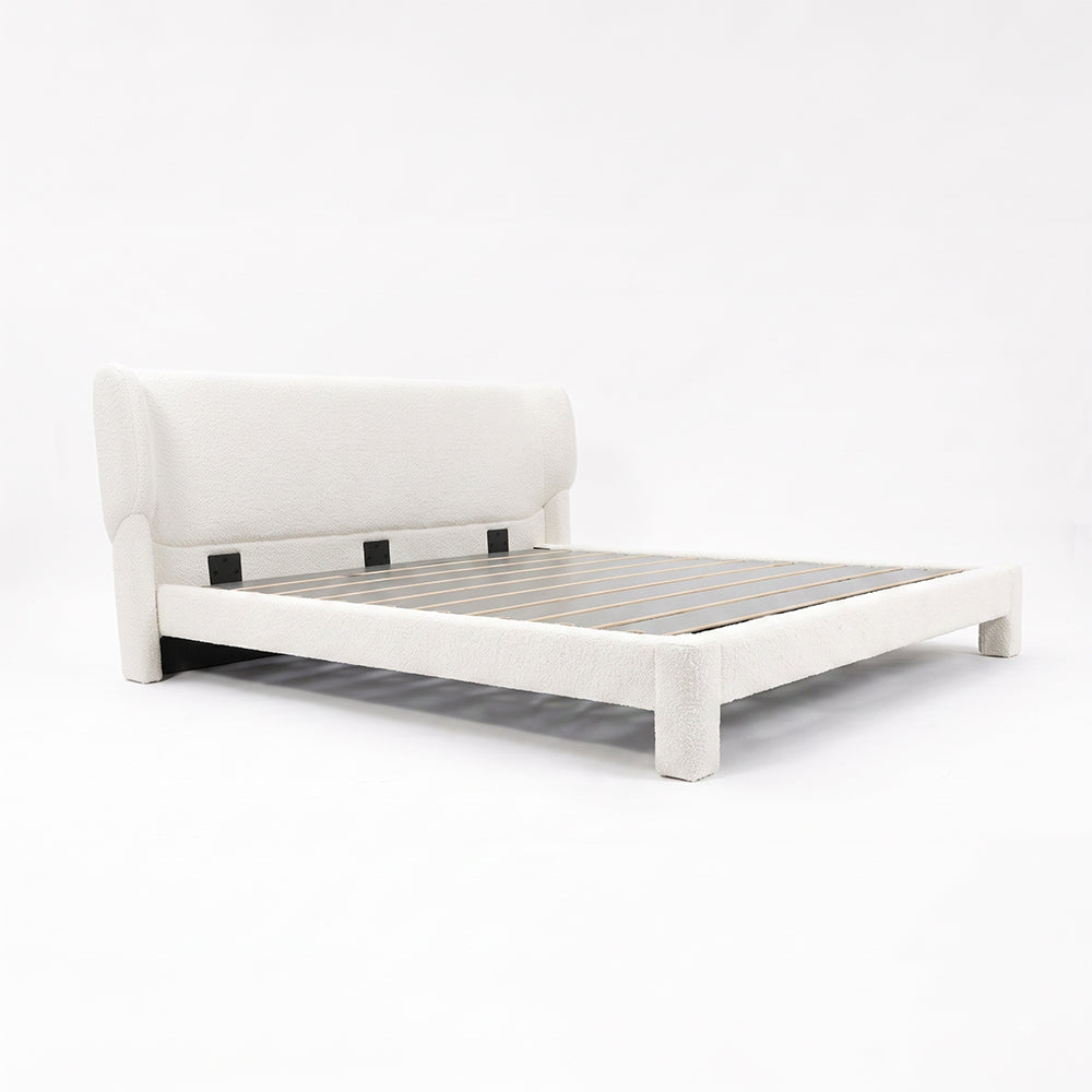 Forge Upholstered Bed - White