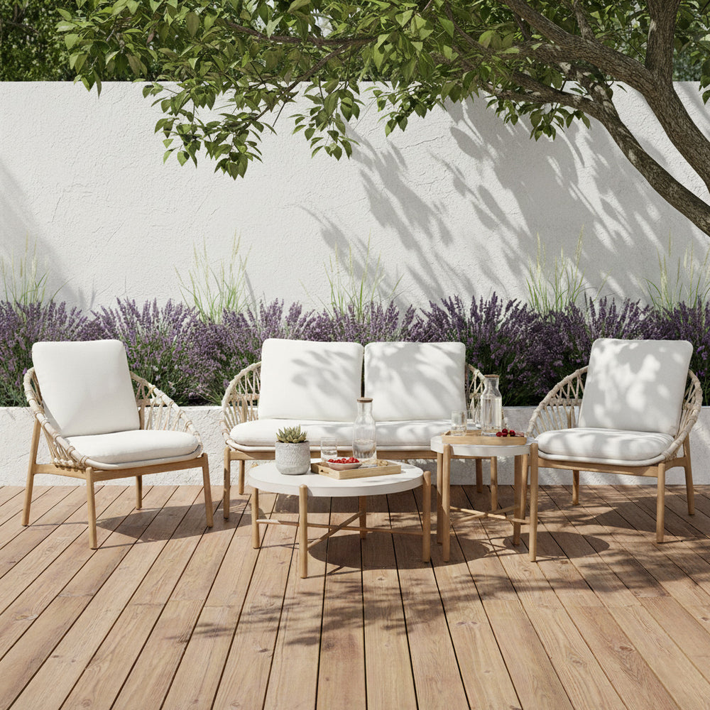 BreezeLine Semi Outdoor 4 Seater Sofa Set