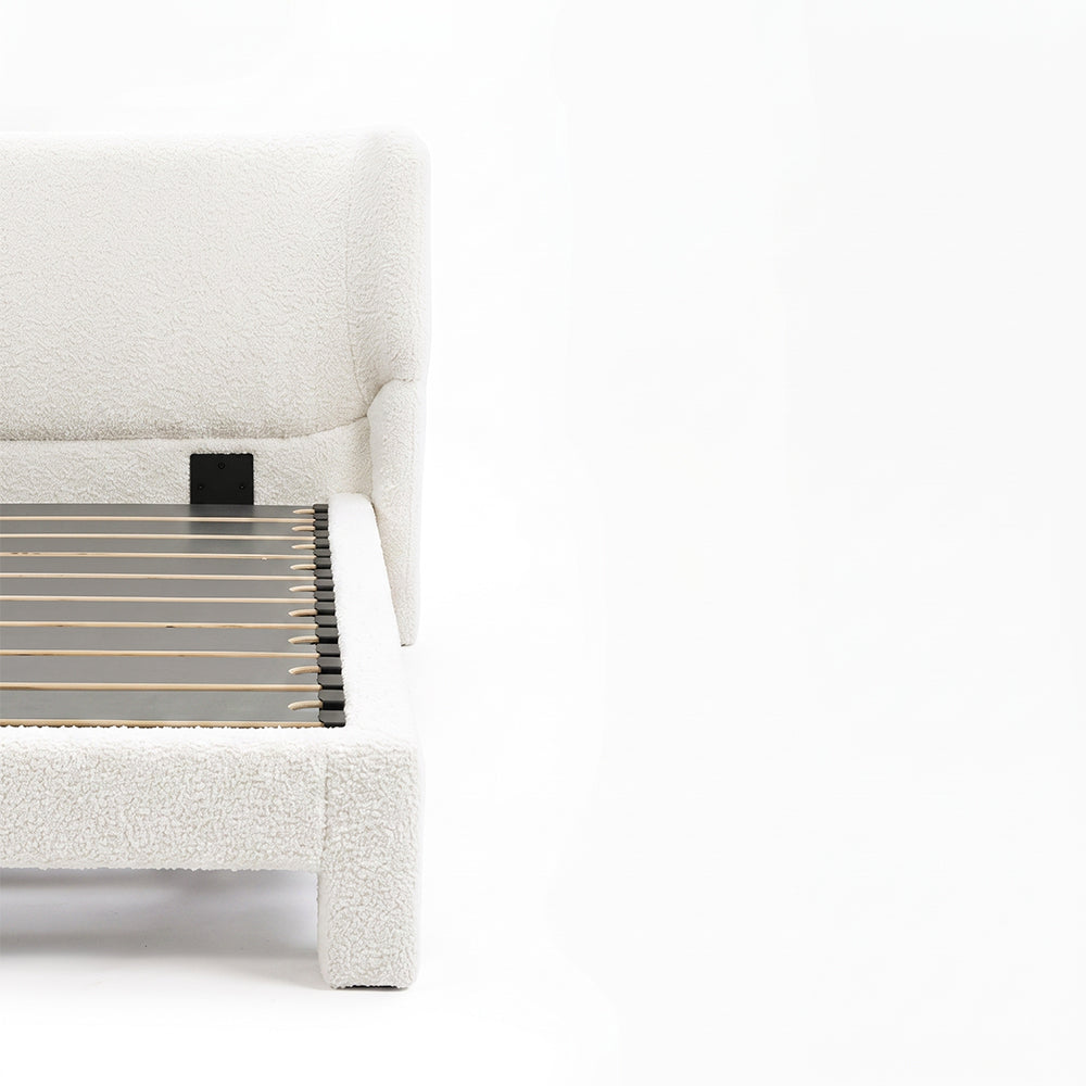 Forge Upholstered Bed - White