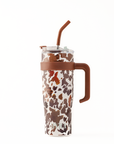 Wide Wyoming Tumbler In Brown And White Without Tooling