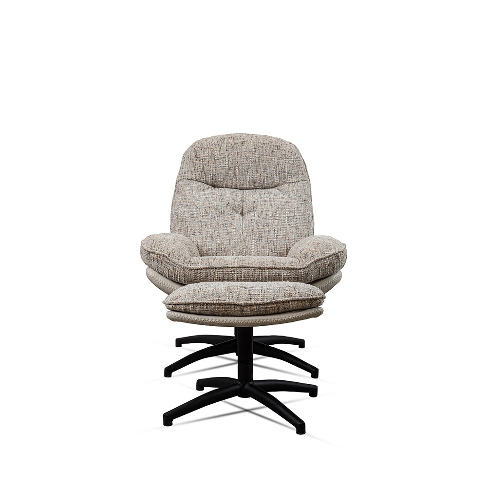 Nimbus Boucle Chair with ottoman