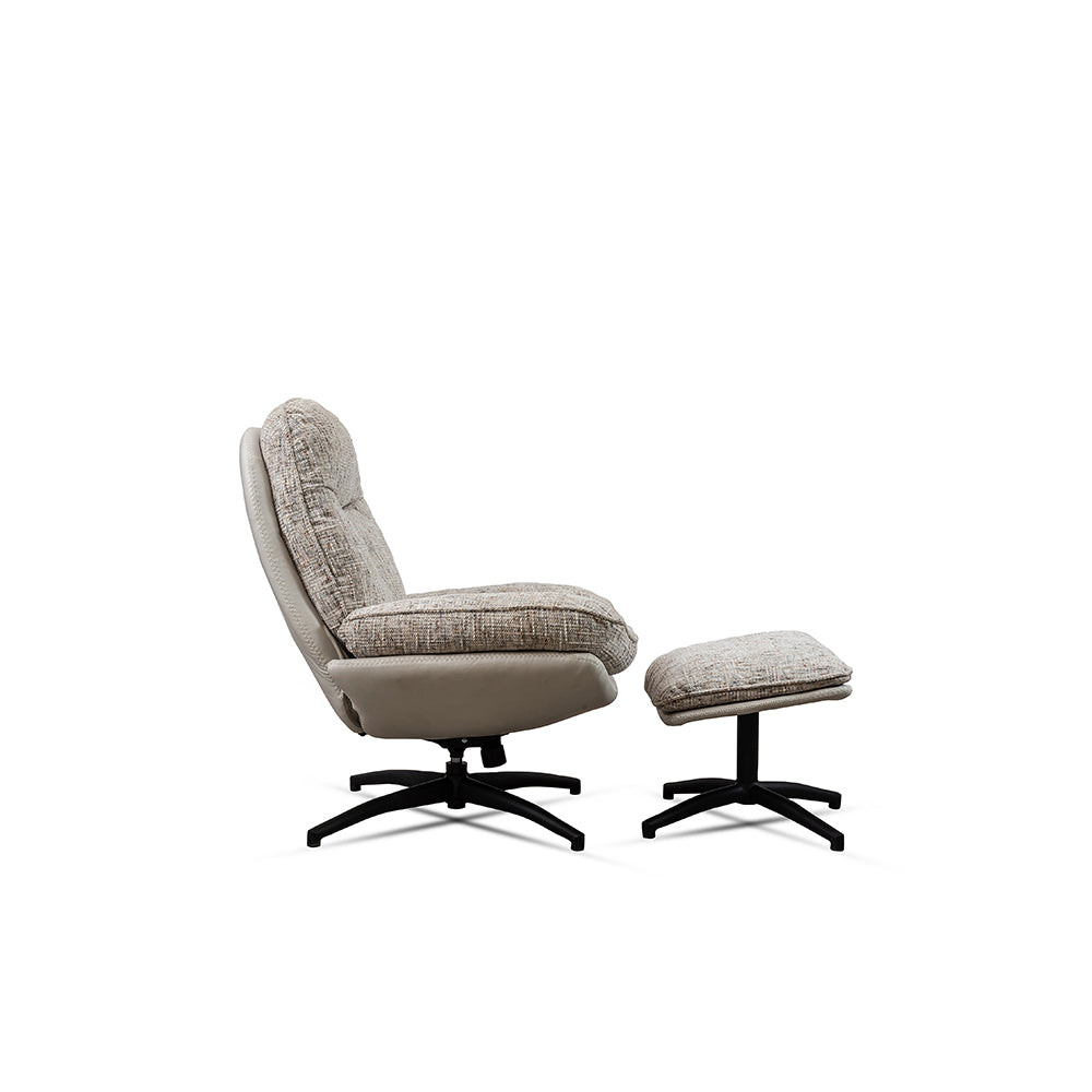 Nimbus Boucle Chair with ottoman
