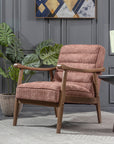 Tulsa Petal Rubberwood Armchair- Cotton