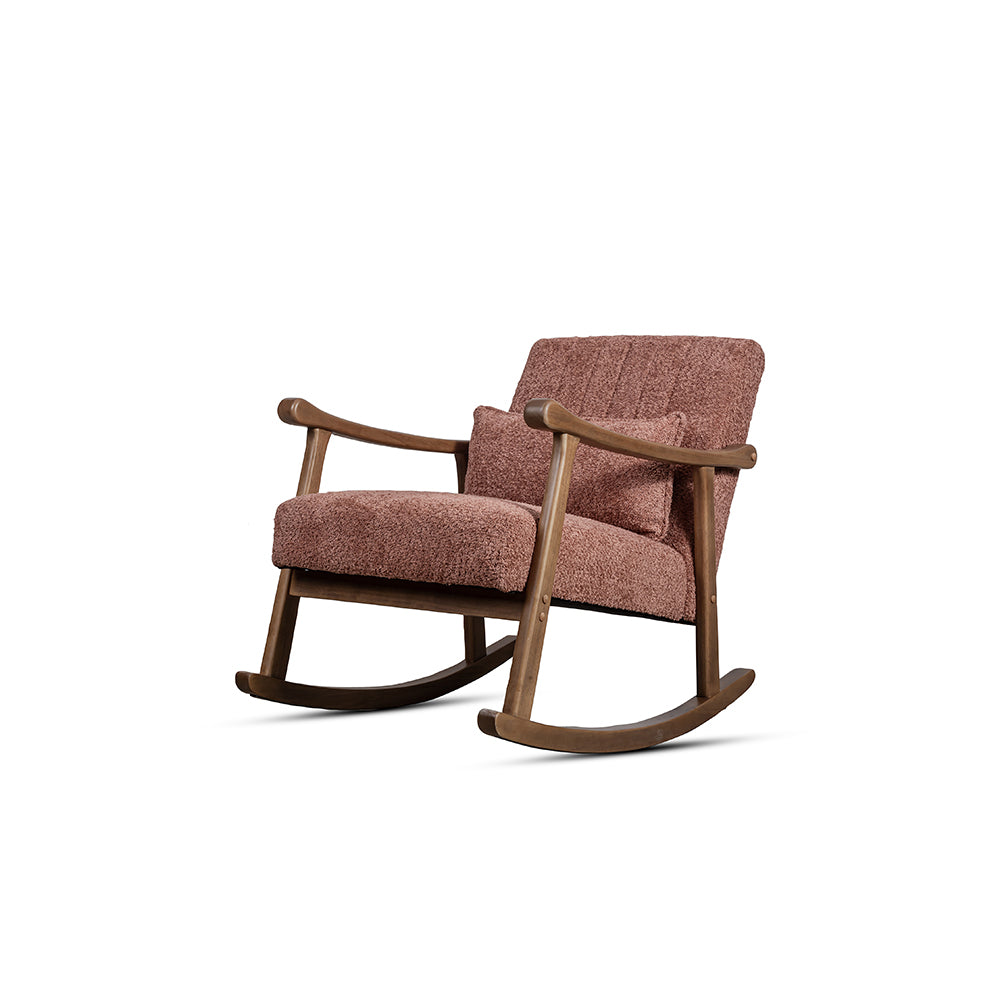 Margaret Rubberwood Rocking Chair- Cotton