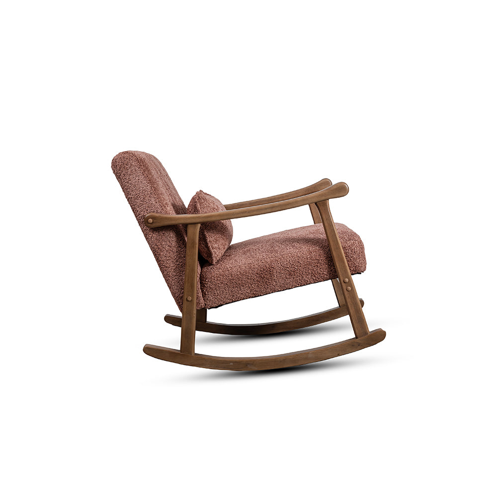 Margaret Rubberwood Rocking Chair- Cotton