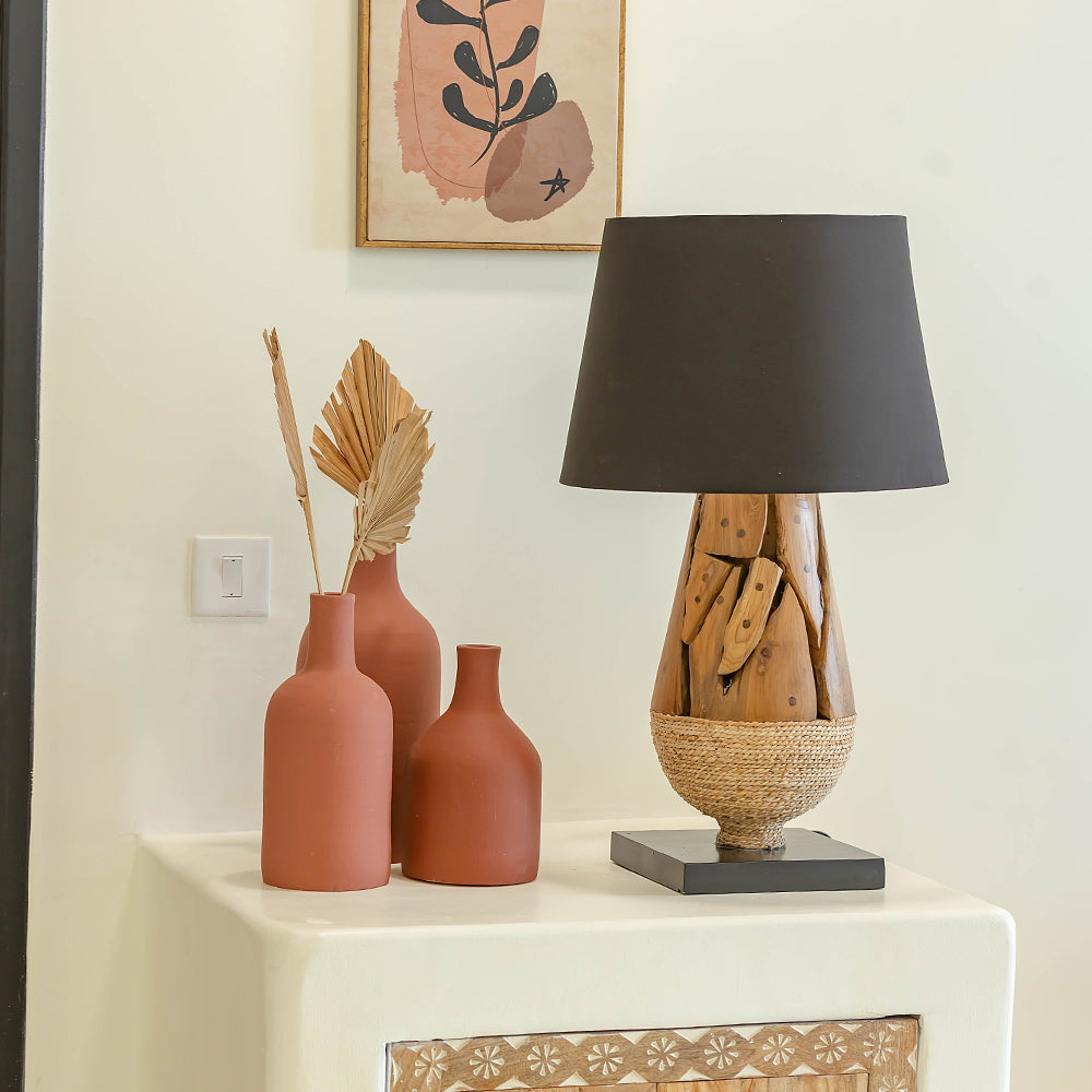 Iron wood Isle Table Lamp