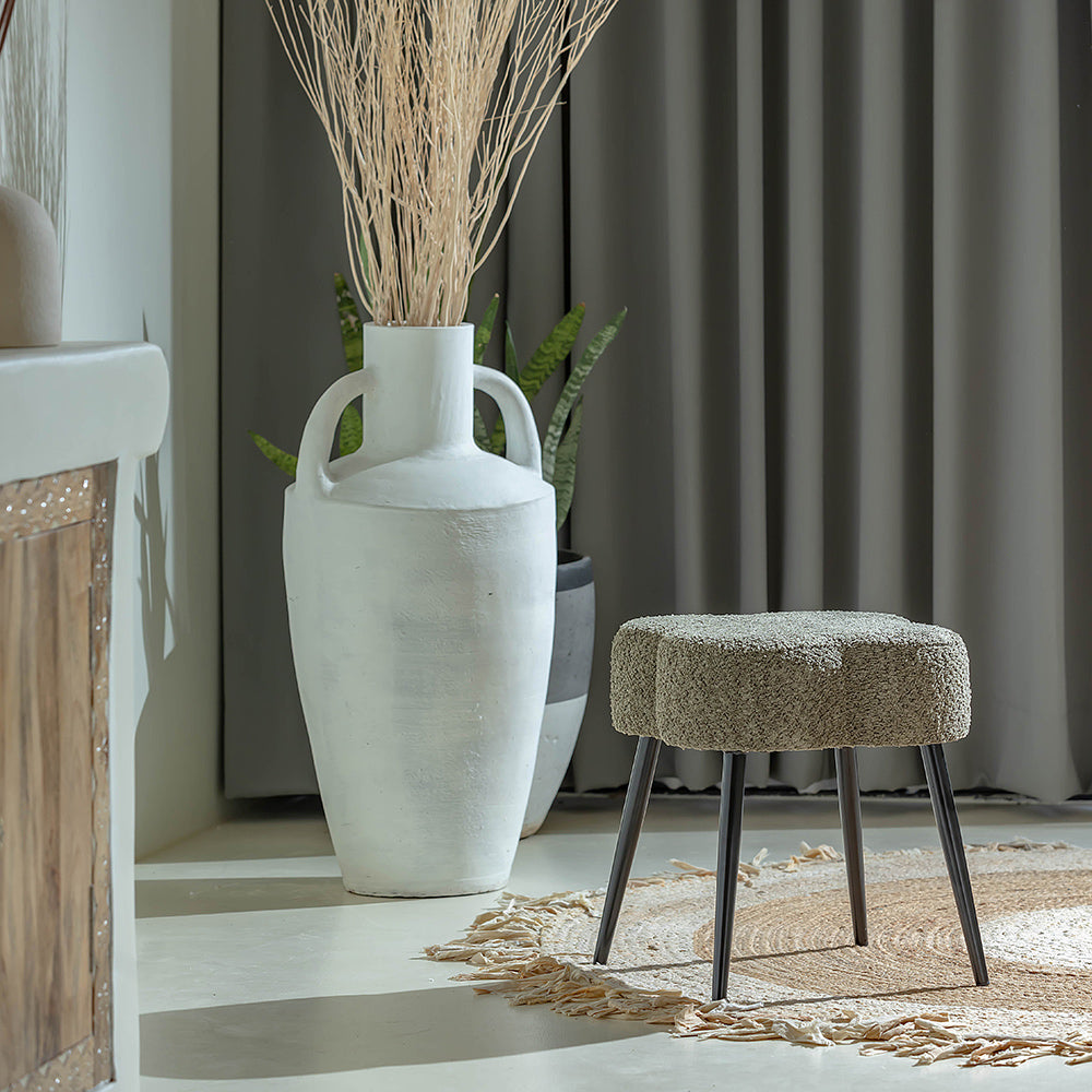 Olive Prestige Iron Stool - Cotton