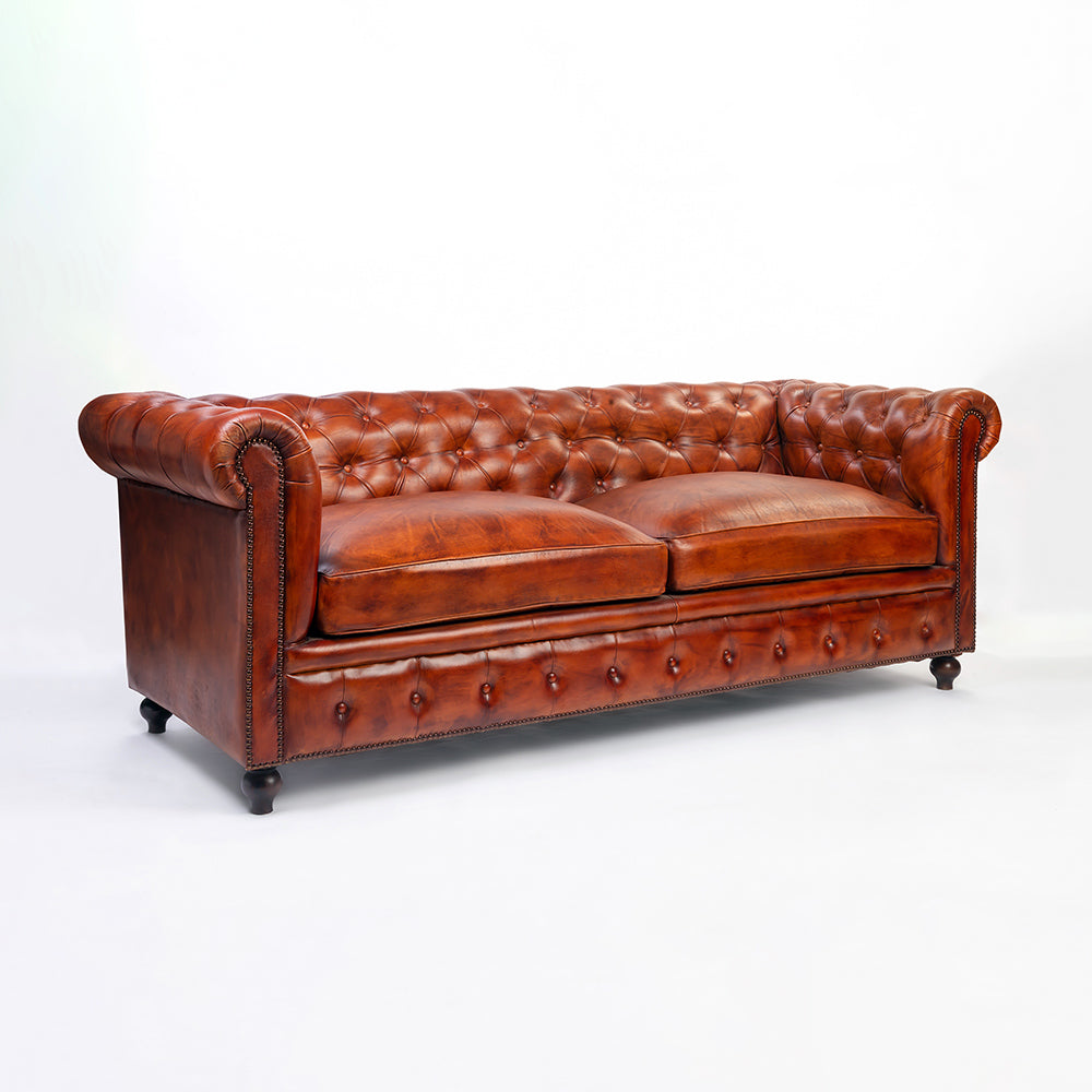 Haim Full Leather 2 Seater Sofa