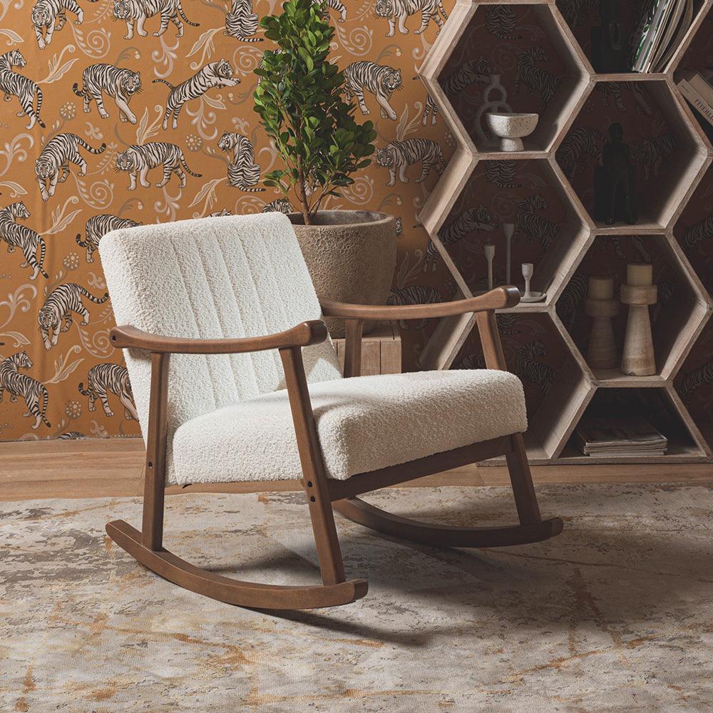 Margaret Wooden Rocking Chair - White