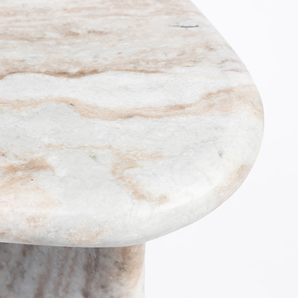 Lyric Sawar Marble Side Table