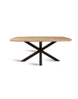 Crispio Wooden Dining Table with Iron