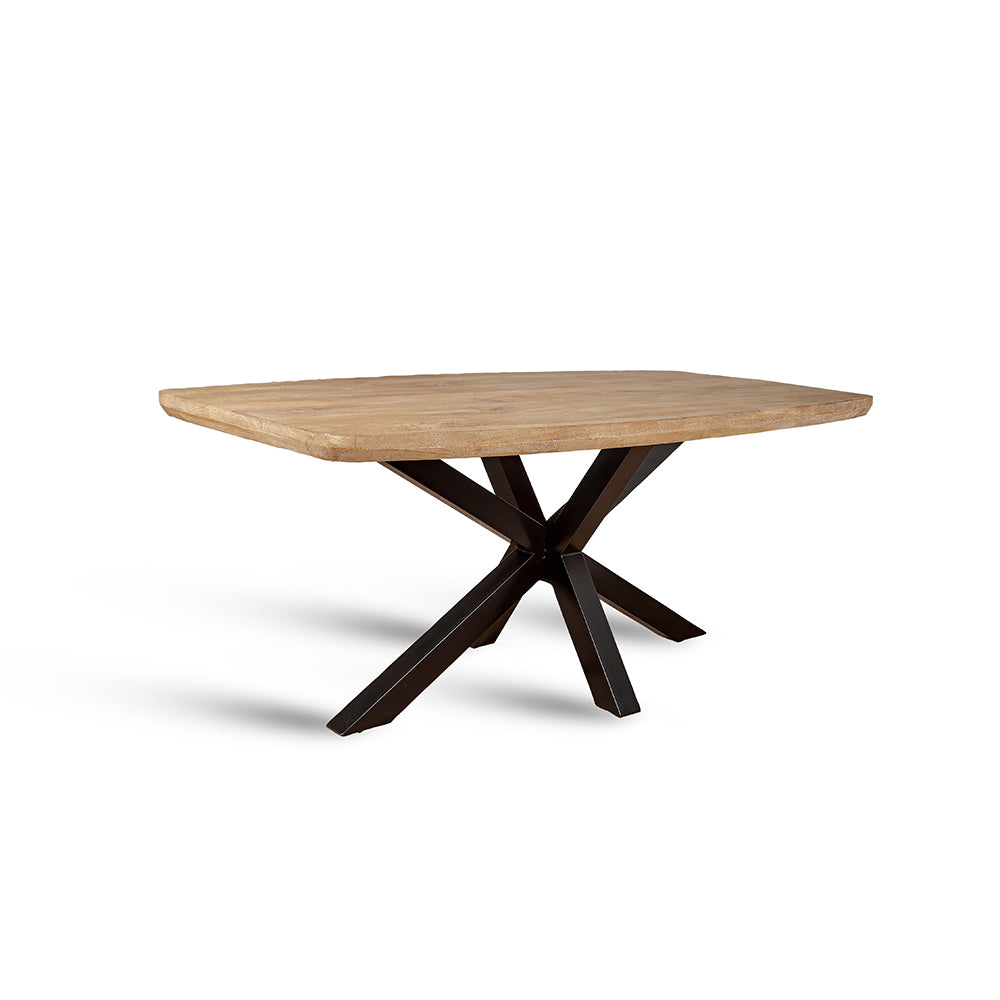 Crispio Wooden Dining Table with Iron