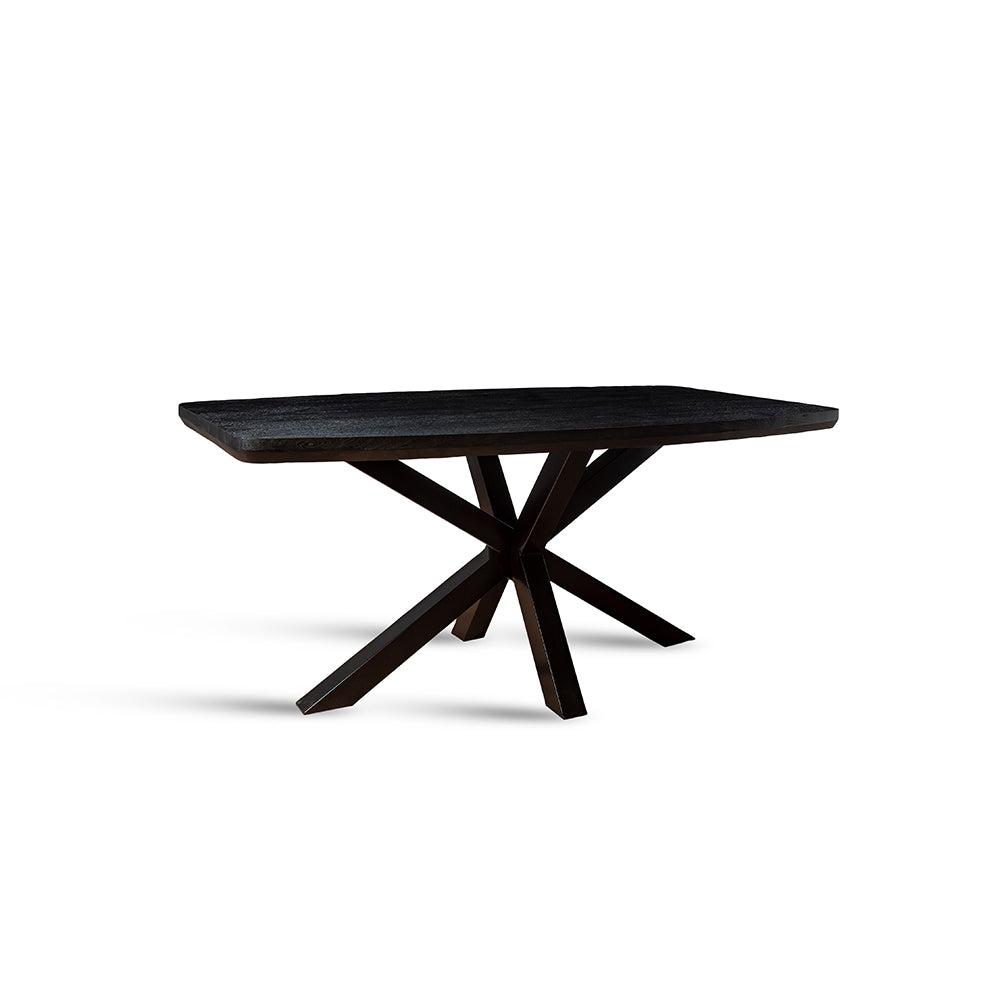 Crispio Wooden Dining Table with Iron